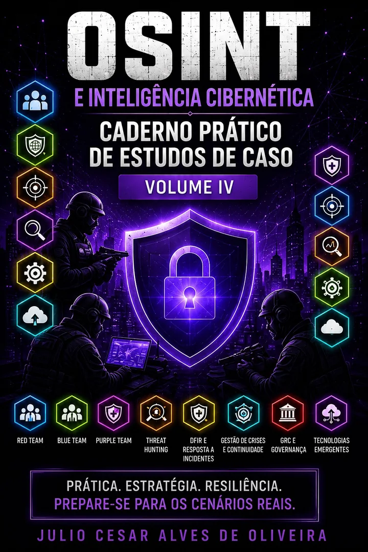 Capa do livro OSINT — Caderno Prático de Estudos de Caso — Volume IV